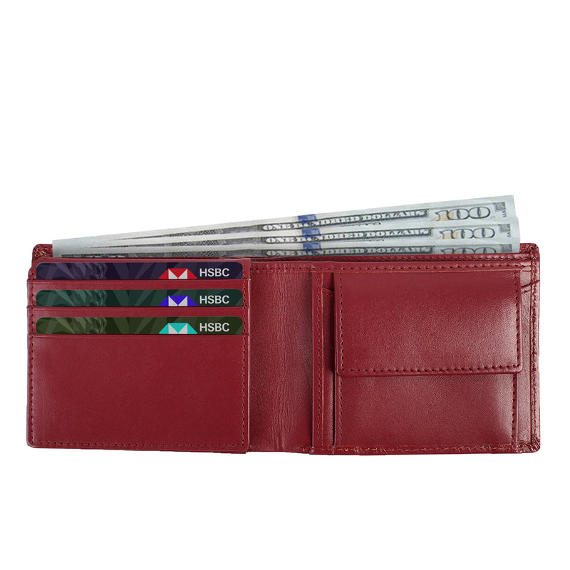 OSTRICH PATTERN WALLET - Wine COLOUR WITH 6CC , VIEW POCKET AND COIN POCKET