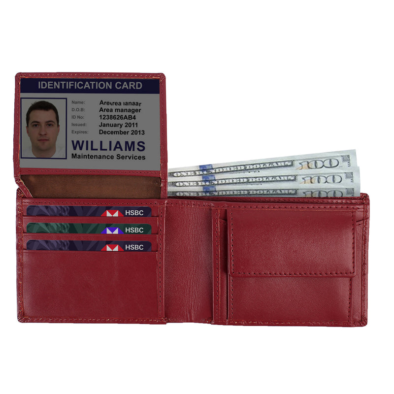 OSTRICH PATTERN WALLET - Wine COLOUR WITH 6CC , VIEW POCKET AND COIN POCKET