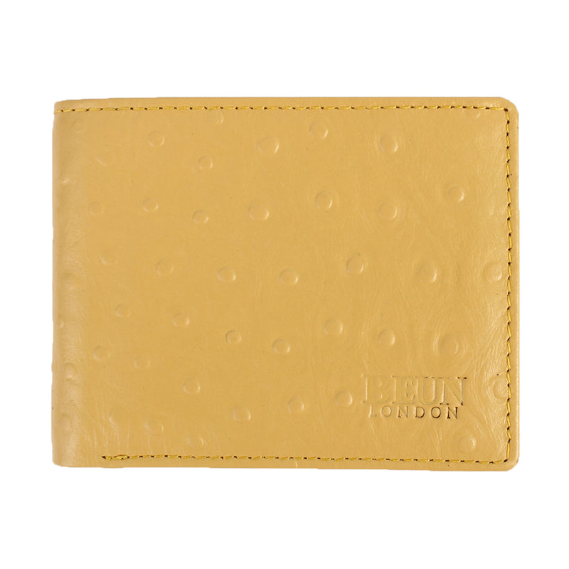 Ostrich Pattern WALLET - YELLOW COLOUR WITH 6CC , VIEW POCKET AND COIN POCKET