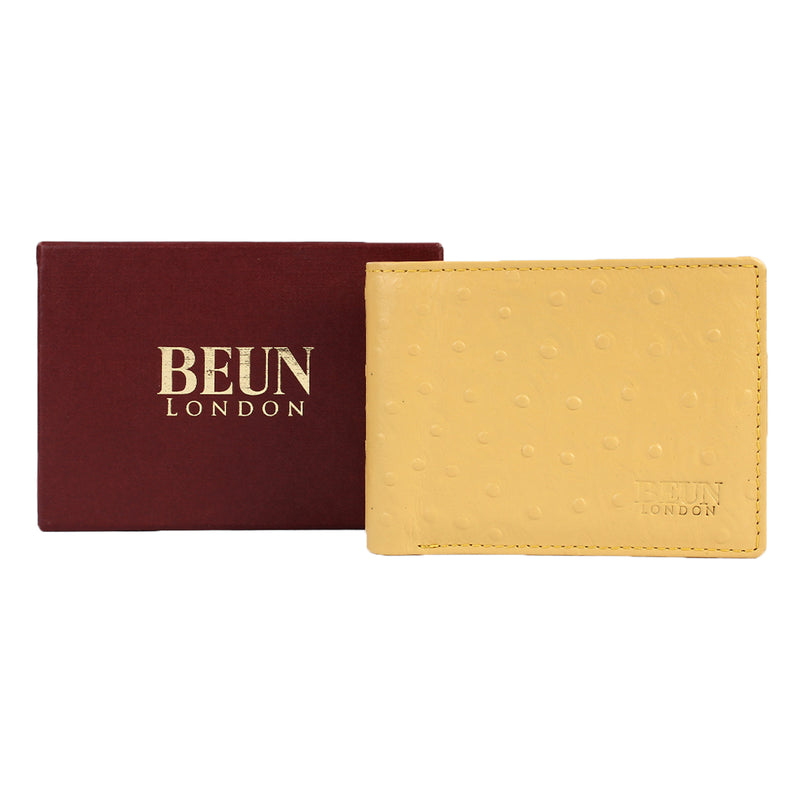 Ostrich Pattern WALLET - YELLOW COLOUR WITH 6CC , VIEW POCKET AND COIN POCKET