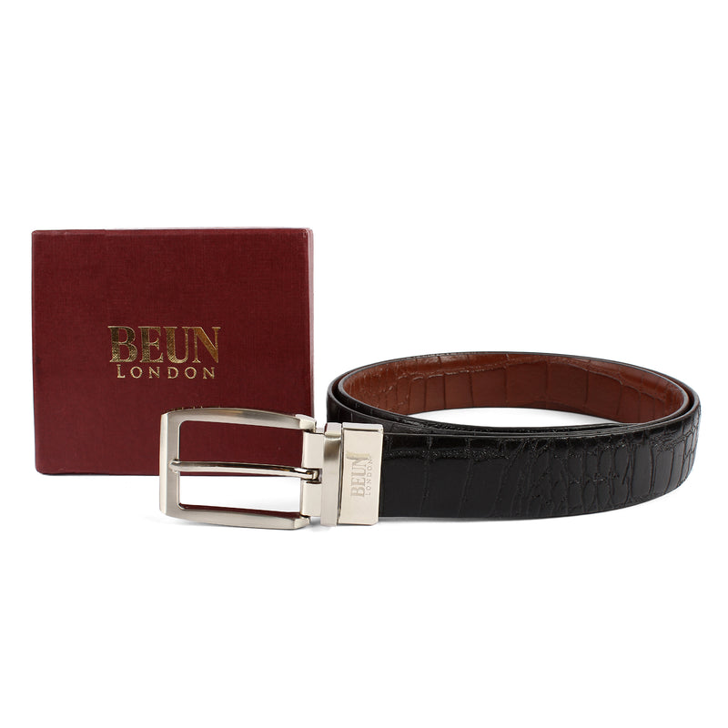 BEUN LONDON Cut To Size Reversible Genuine Leather Belt