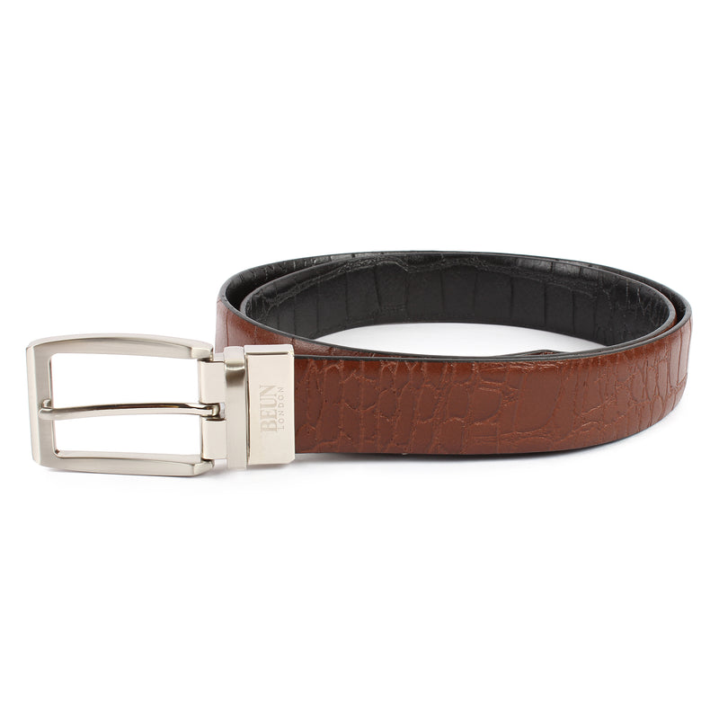 BEUN LONDON Cut To Size Reversible Genuine Leather Belt