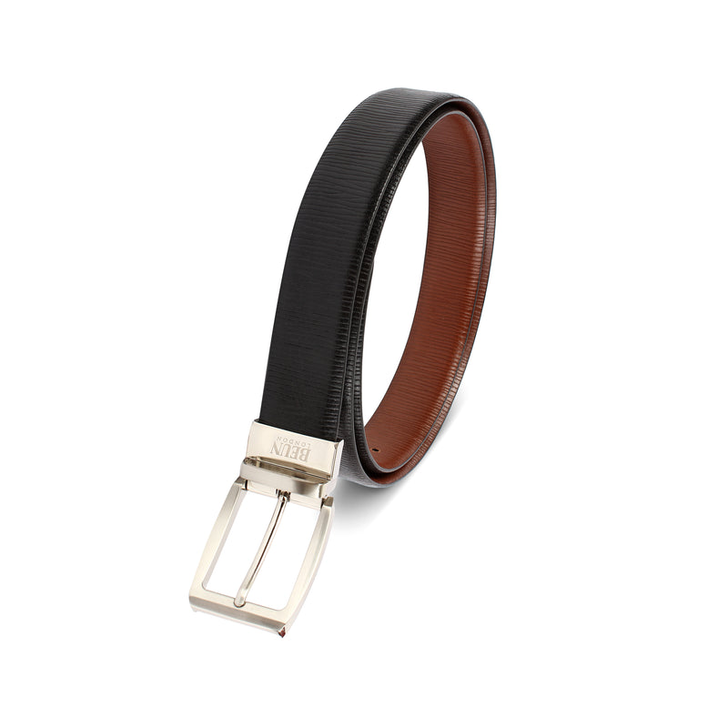 BEUN LONDON Cut To Size Reversible Genuine Leather Belt
