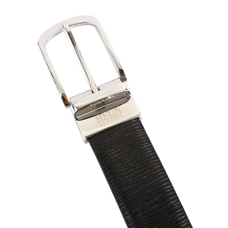 BEUN LONDON Cut To Size Reversible Genuine Leather Belt