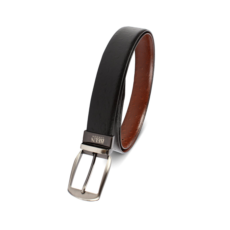 BEUN LONDON Cut To Size Reversible Genuine Leather Belt