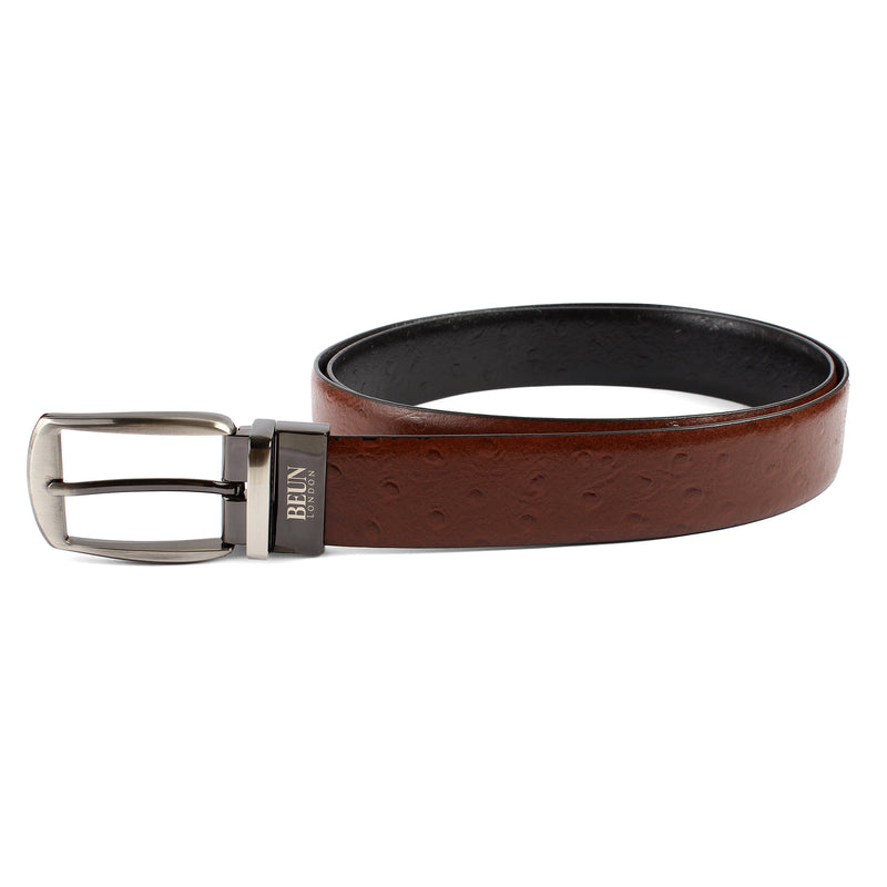 BEUN LONDON Cut To Size Reversible Genuine Leather Belt