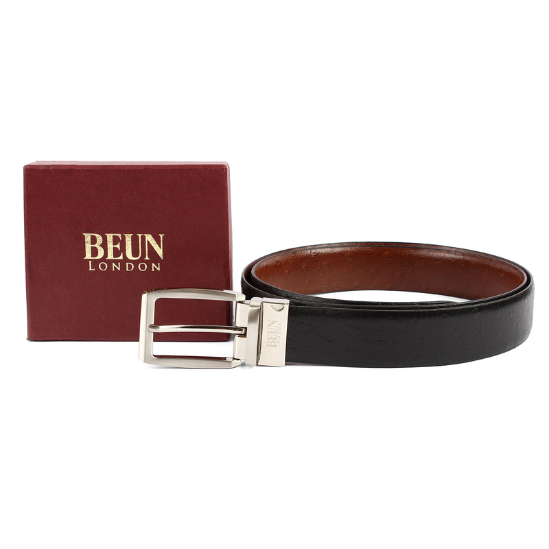 BEUN LONDON Cut To Size Reversible Genuine Leather Belt