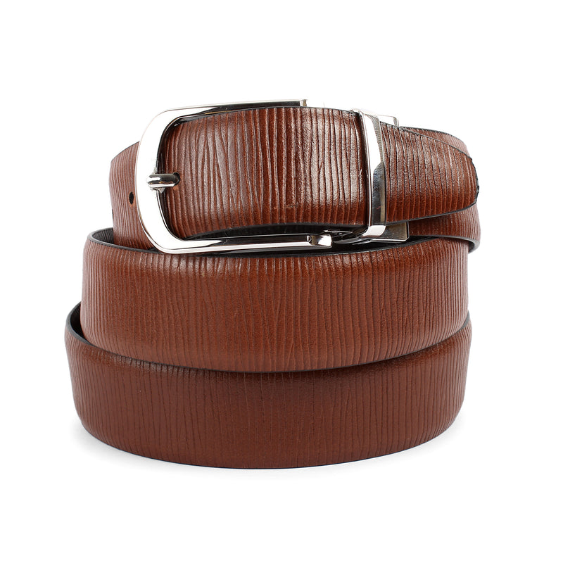 BEUN LONDON Cut To Size Reversible Genuine Leather Belt