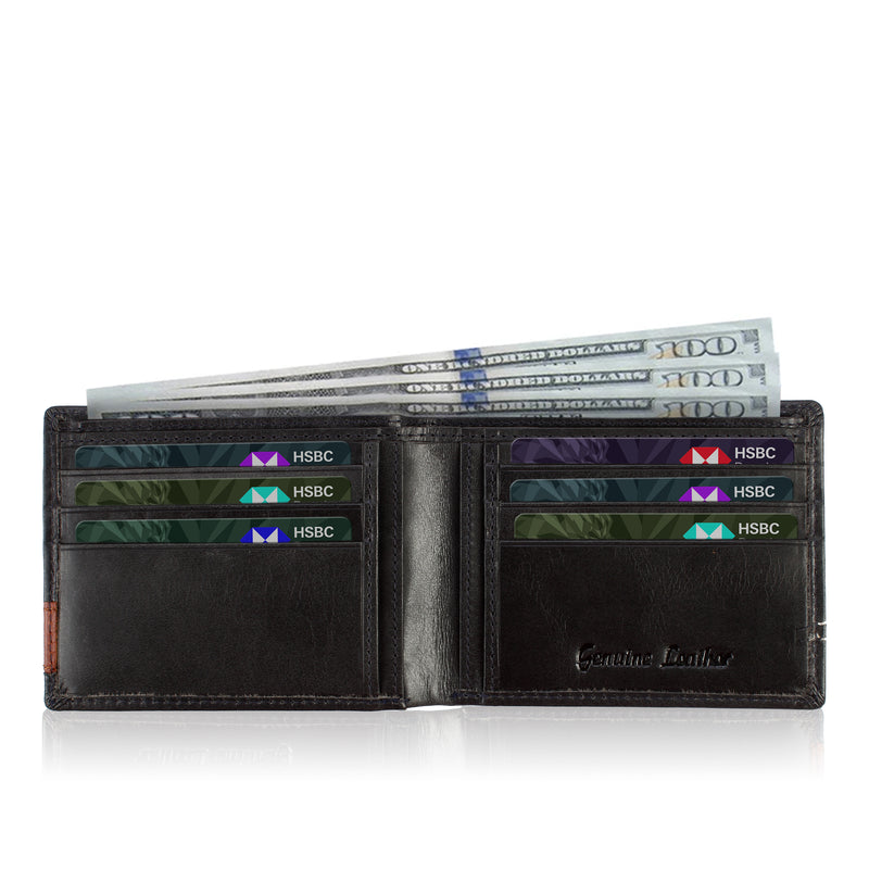 SOLID WALLET - BLUE  COLOUR WITH 6CC , VIEW POCKET AND COIN POCKET