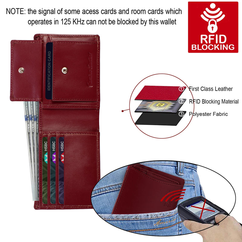 SOLID WALLET - Wine COLOUR WITH 7CC and a coin pocket