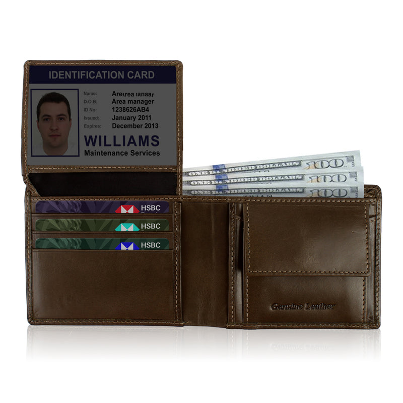 SOLID WALLET - OLIVE  COLOUR WITH 6CC , VIEW POCKET AND COIN POCKET